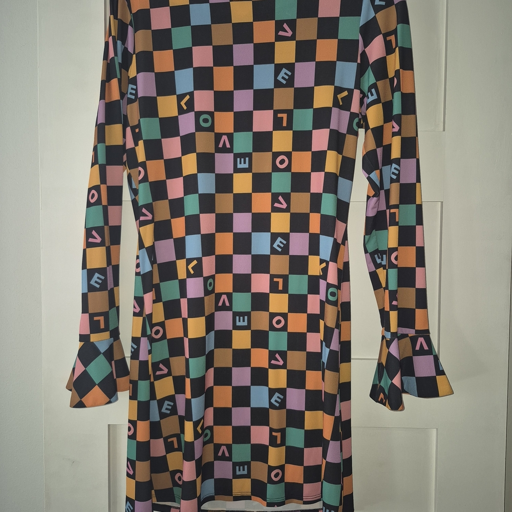 Never Fully Dressed Multicolor Checkered Dress